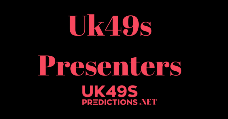 Uk49s Presenters and their lucky numbers